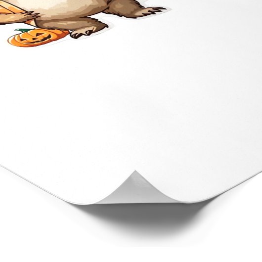 Halloween Slothster Essential T - Shirt Poster (Ecke)