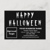 Halloween Small Black Flat Card (Vorderseite)