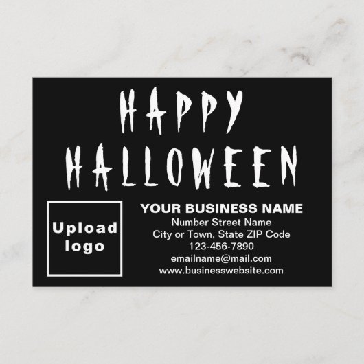 Halloween Small Black Flat Card (Vorderseite)