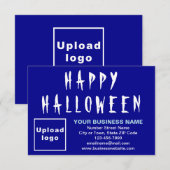 Halloween Small Blue Flat Card (Vorne/Hinten)