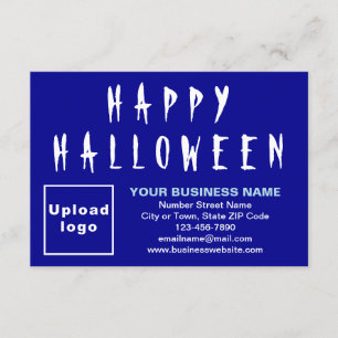 Halloween Small Blue Flat Grußkarte Karte