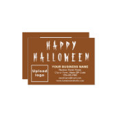 Halloween Small Brown Flat Grußkarte Karte (Vorderseite/Rückseite Beispiel)