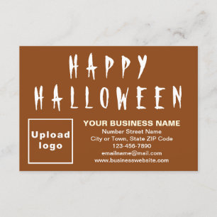 Halloween Small Brown Flat Grußkarte Karte