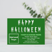 Halloween Small Green Flat Card (Stehend Vorderseite)
