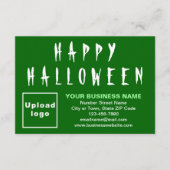 Halloween Small Green Flat Grußkarte Karte (Vorderseite)