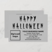 Halloween Small Grey Flat Card (Vorne/Hinten)