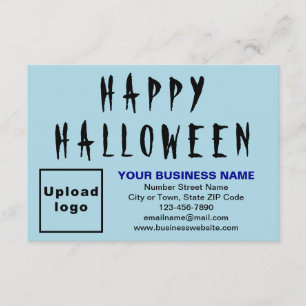 Halloween Small Light Blue Flat Card