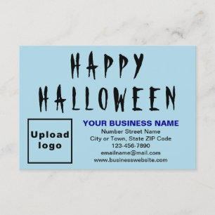 Halloween Small Light Blue Flat Card