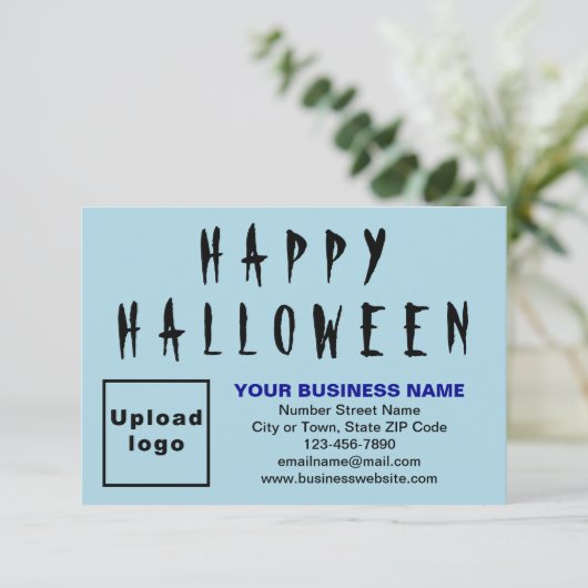 Halloween Small Light Flat Gruß Karte (Stehend Vorderseite)