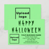 Halloween Small Light Green Flat Card (Vorne/Hinten)