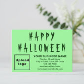 Halloween Small Light Green Flat Card (Stehend Vorderseite)