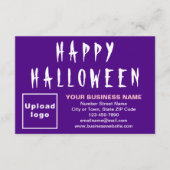 Halloween Small Lila Flat Card (Vorderseite)
