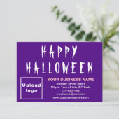 Halloween Small Lila Flat Card (Stehend Vorderseite)