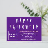Halloween Small Lila Flat Grußkarte Karte (Stehend Vorderseite)