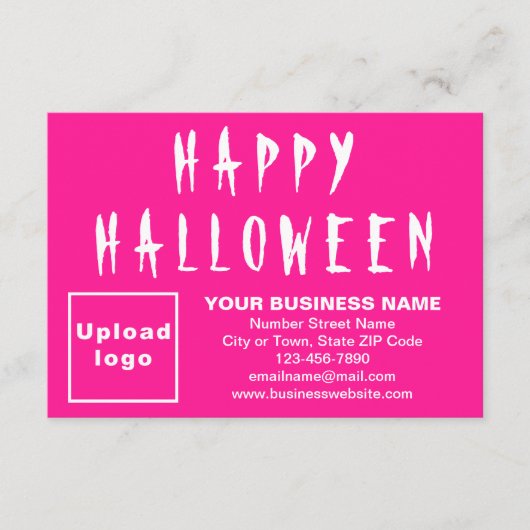 Halloween Small Pink Flat Card (Vorderseite)