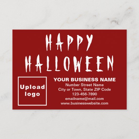 Halloween Small Red Flat Card (Vorderseite)
