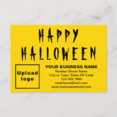 Halloween Small Yellow Flat Card (Vorderseite)