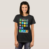 Halloween Smartphone Mobile App T-Shirt (Vorne ganz)