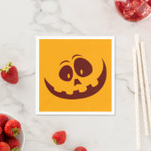 Halloween Smiley Orange und Brown Serviette (Beispiel)
