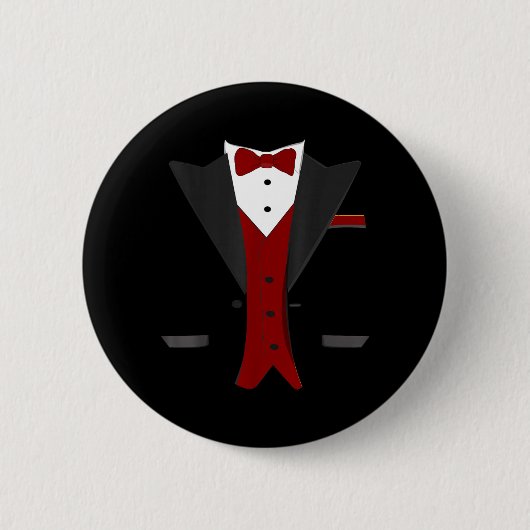 Halloween-Smoking-Kostüm - Lustiger Anzug Hochzeit Button (Vorderseite)