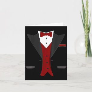 Halloween-Smoking-Kostüm - Lustiger Anzug Hochzeit Karte