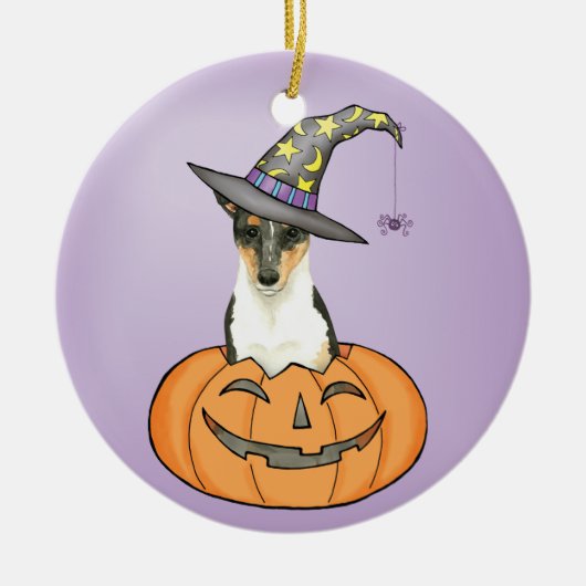 Halloween Smooth Collie Keramik Ornament (Vorne)