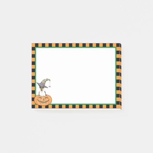 Halloween Smooth Collie Post-it Klebezettel (Vorderseite)