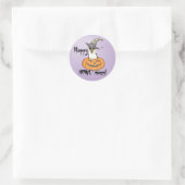 Halloween Smooth Collie Runder Aufkleber (Tasche)
