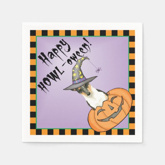 Halloween Smooth Collie Serviette (Vorderseite)