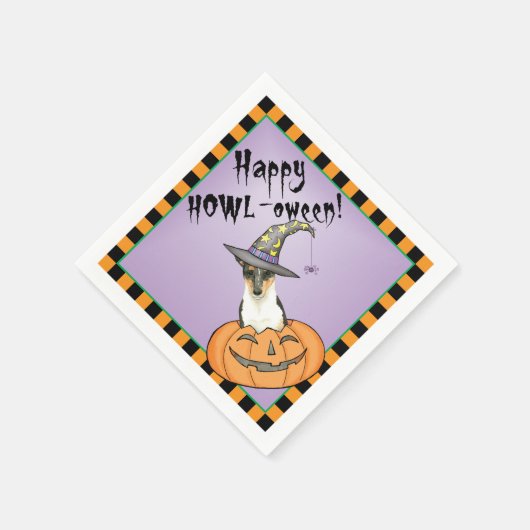 Halloween Smooth Collie Serviette (Ecke)