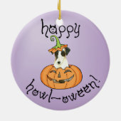 Halloween Smooth Fox Terrier Keramik Ornament (Hinten)