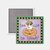 Halloween Smooth Fox Terrier Magnet (Vorderseite/Rückseite)
