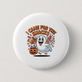 Halloween Snacks Ghost Funny Trick-oder-Leckerei C Button (Vorderseite)