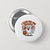 Halloween Snacks Ghost Funny Trick-oder-Leckerei C Button (Vorne & Hinten)
