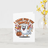 Halloween Snacks Ghost Funny Trick-oder-Leckerei C Karte (Gelbe Blume)