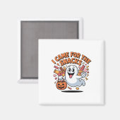 Halloween Snacks Ghost Funny Trick-oder-Leckerei C Magnet (Vorderseite/Rückseite)
