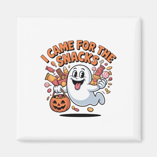 Halloween Snacks Ghost Funny Trick-oder-Leckerei C Magnet (Vorne)