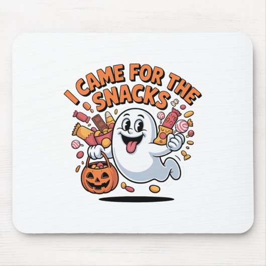 Halloween Snacks Ghost Funny Trick-oder-Leckerei C Mousepad (Vorne)