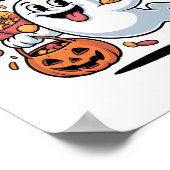 Halloween Snacks Ghost Funny Trick-oder-Leckerei C Poster (Ecke)