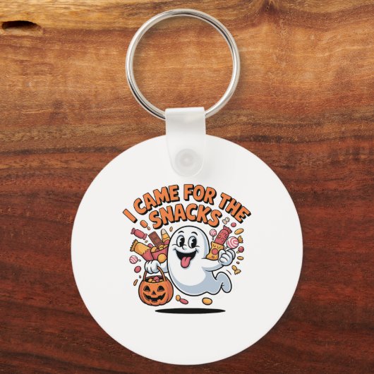 Halloween Snacks Ghost Funny Trick-oder-Leckerei C Schlüsselanhänger (Vorderseite)