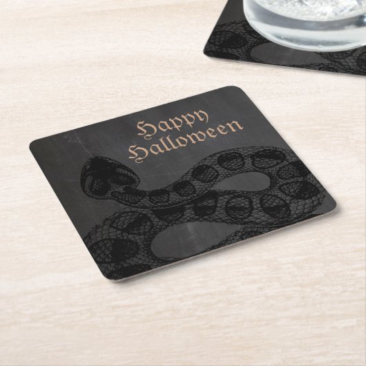Halloween Snake Rechteckiger Pappuntersetzer (angewinkelt)