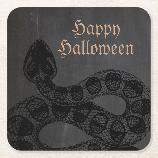 Halloween Snake Rechteckiger Pappuntersetzer (Vorderseite)