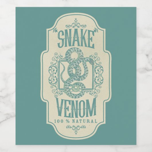 Halloween Snake Venom Weinetikett (Einzelnes Label)
