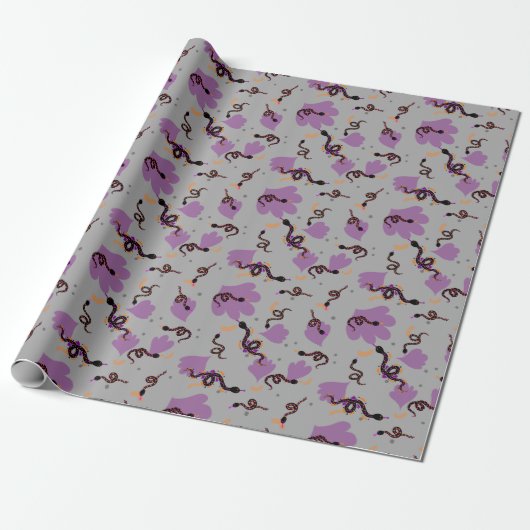 Halloween snakes_gray geschenkpapier (Ungerollt)