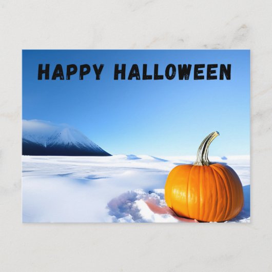 Halloween Snow Postkarte (Vorderseite)