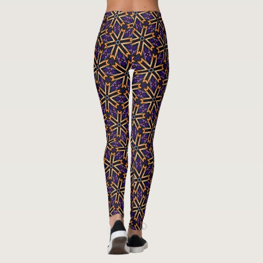 Halloween Snowflake Pattern Leggings (Rückseite)