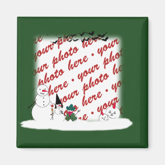 Halloween Snowmen Foto Magnet