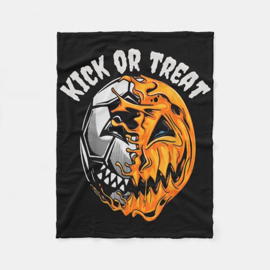 Halloween Soccer Skeleton Fleecedecke (Vorderseite)