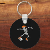 Halloween Soccer Skeleton Football Trick Or Treat Schlüsselanhänger (Vorderseite)