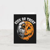 Halloween Soccer Skeleton Karte (Vorderseite)